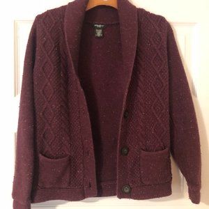Eddie Bauer Burgundy Cardigan